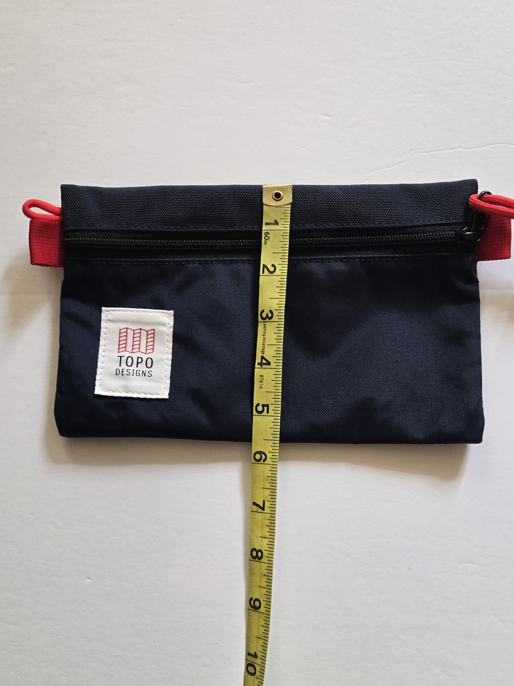 Topo Designs Navy Blue Red Zip Pouch Travel Organizer Bag - Picture 7 of 7